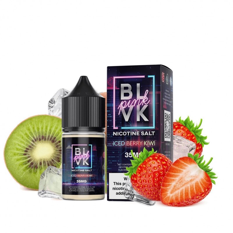 Strawberry Kiwi Ice (Iced Berry Kiwi) by BLVK Pink Salt Series 30ml