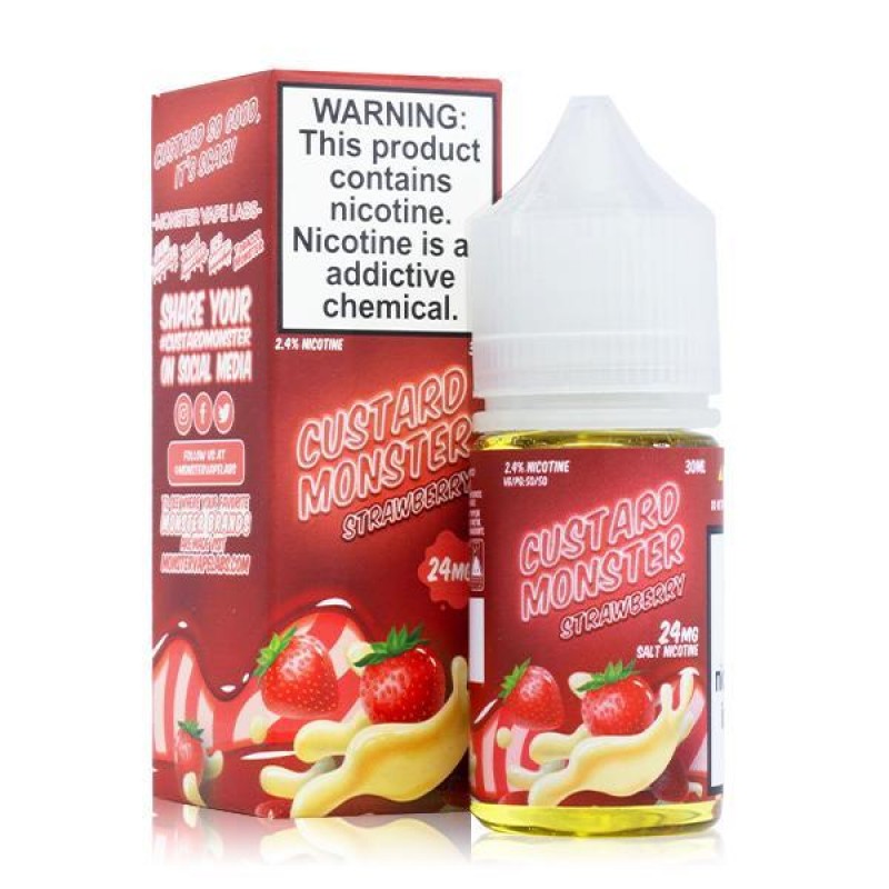 Strawberry Custard by Custard Monster Salts 30ml