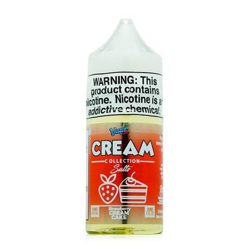 Strawberry Cream Cake by Vape 100 Cream Salt E-Liq...