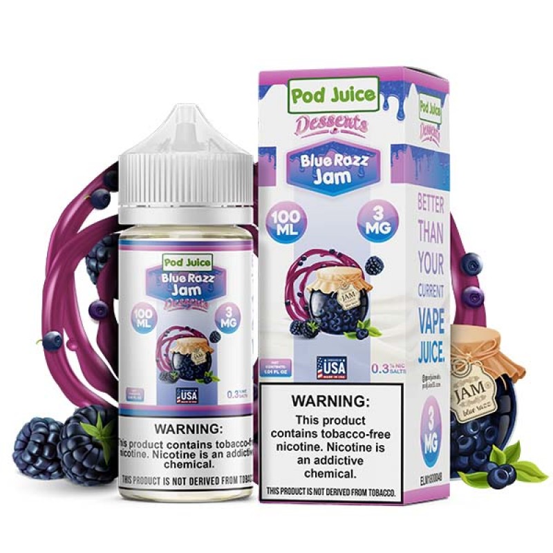 Blue Razz Jam by Pod Juice TFN Series 100mL