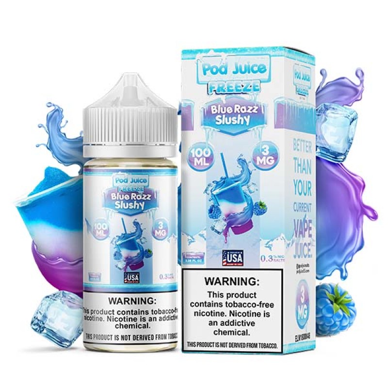 Blue Razz Slushy Freeze by Pod Juice TFN Series 10...