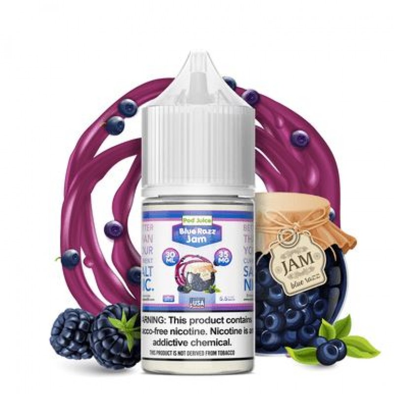 Blue Razz Jam by Pod Juice Salt Series 30ml