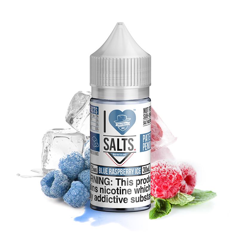 Blue Raspberry Ice Salt by Mad Hatter EJuice 30ml