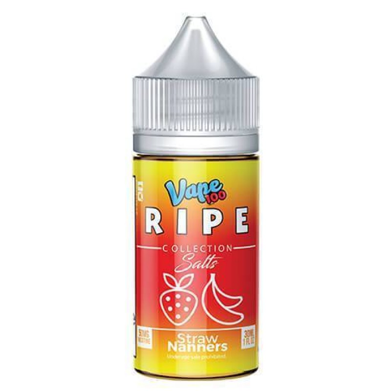 Straw Nanners by Vape 100 Ripe Collection Salts 30ml