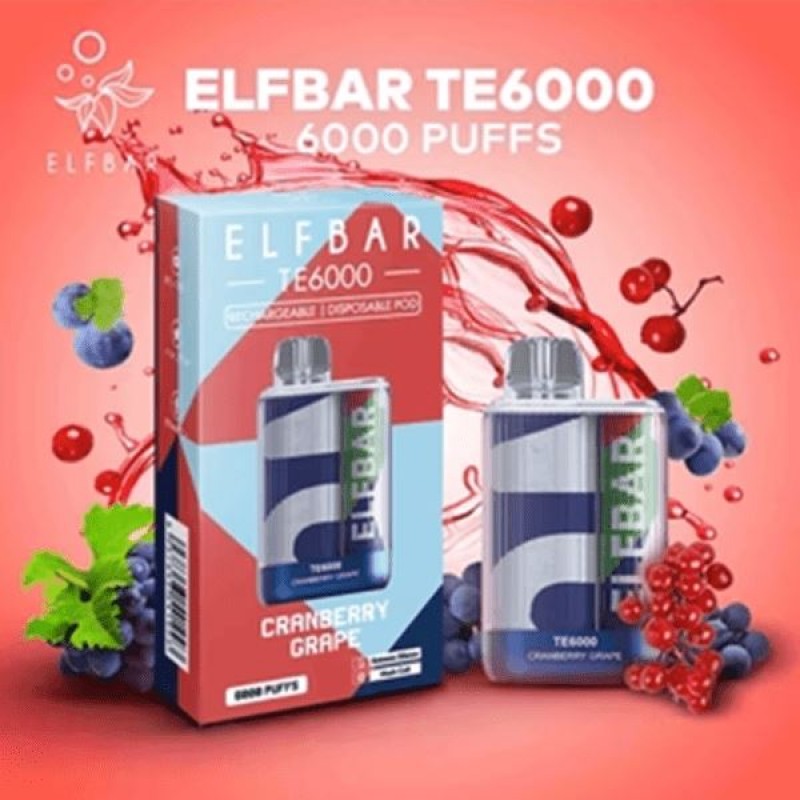 Elf Bar TE6000 Disposable | 6000 Puffs | 14mL | 50mg